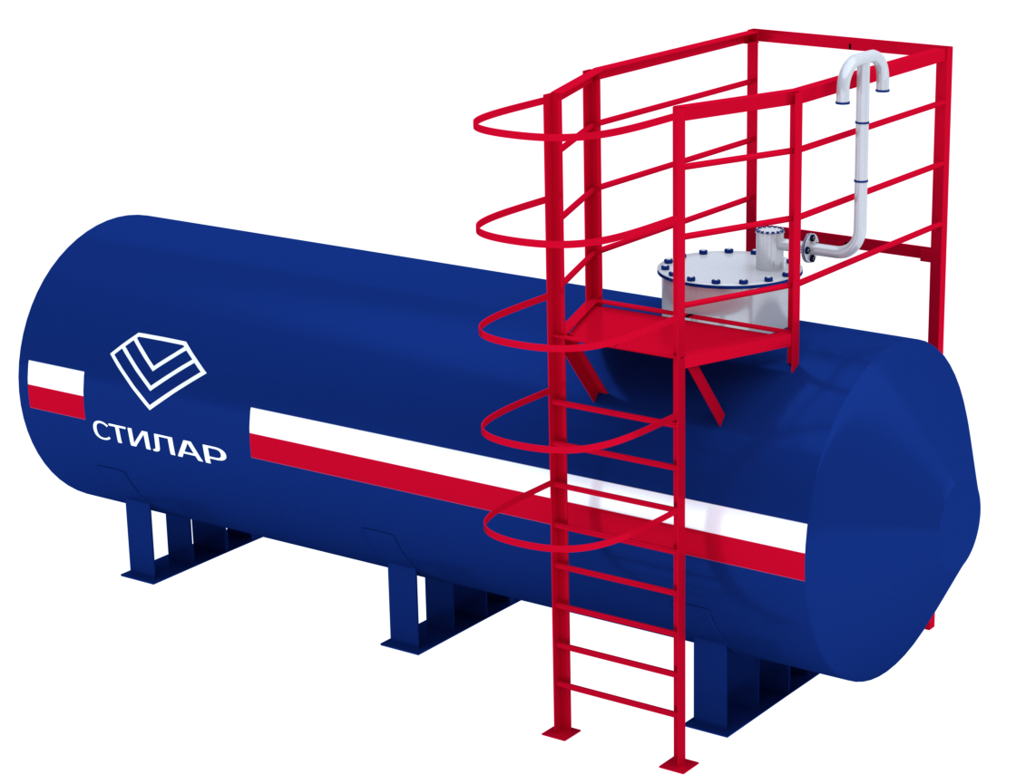 Горизонтальный резервуар РГСН для спирта 125 м³ от завода-производителя